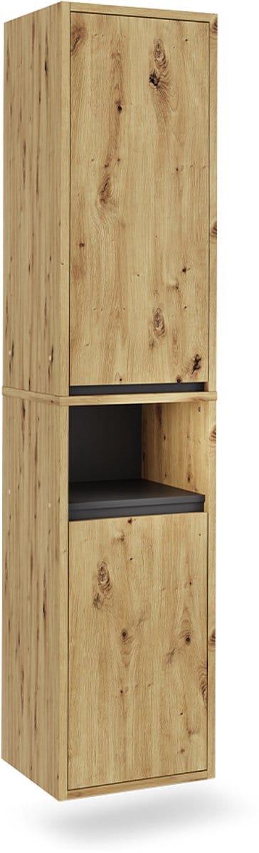 Vicco Viola Hoge kast – 38 x 170 cm met 2 deuren Artisanaal/grijs