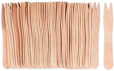 Vilde - Houten Snack Vorkjes - 8,5 cm - 50 Stuks - Biologisch Afbreekbaar