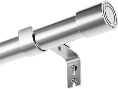 Dailygoods- Gordijnroede Zwart - Verstelbaar - Zonder Boren - Telescopisch - Zware Gordijnpaal - Duurzaam Ontwerp - Gordijnstang