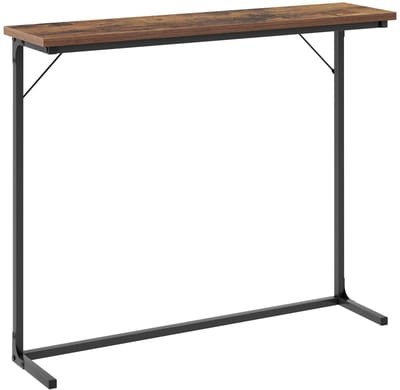 Consoletafel – Voor Hal & Woonkamer – Smalle Sidetable in Industriële Stijl – Rustiek Bruin