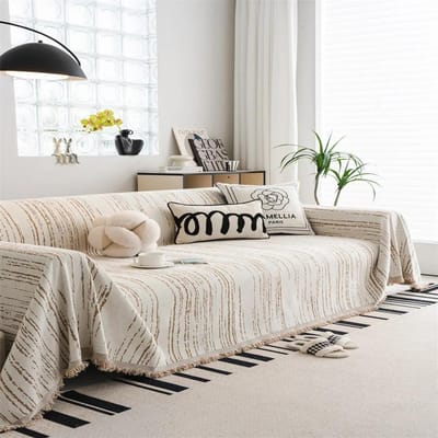 Meubelhoes effen kleur Duurzame stof Stofdicht Krasbestendig Woonkamerdecoratie Waterdichte bankdeken Multifunctioneel 180 X 130 gray