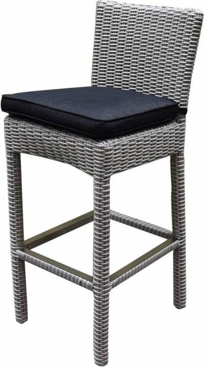 Oxford barstoel wit grijs wicker