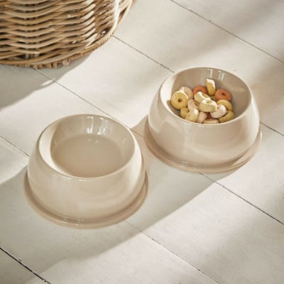 LOBERON Voerbakje set van 2 Kireva beige
