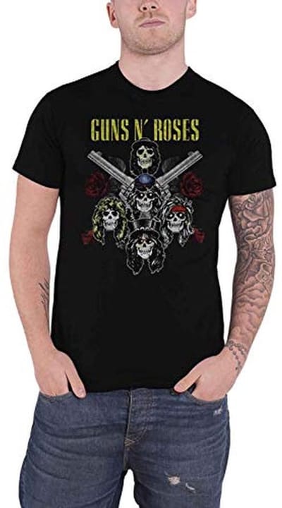 Pistols and Roses T-shirt voor Mannen - Officieel Gelicentieerd