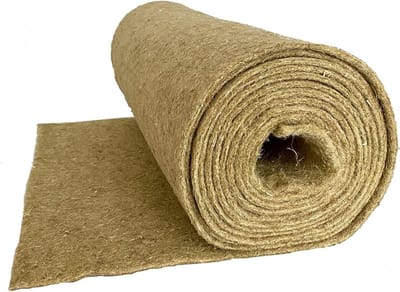 Hennepvilten rol - Natuurlijk vlies - Geluidsisolatie aanbrengen - 100% hennep materiaal - 080 x 10 m - Natuurlijk