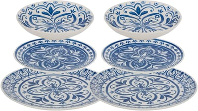 36x secret de gourmet servies set delft - 12-delig - blauw - dinerservies - tafelservies - 4 personen
