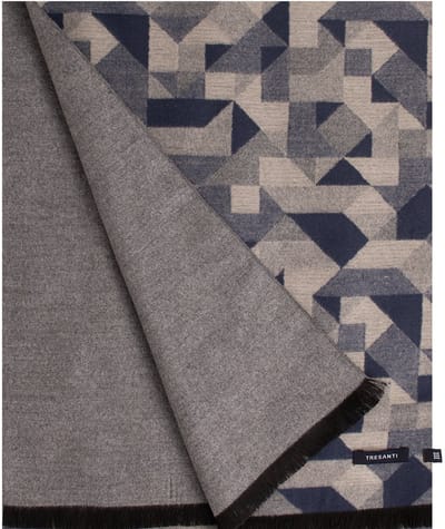 TRESANTI | FABBO | Viscose sjaal geometrisch motief | Navy