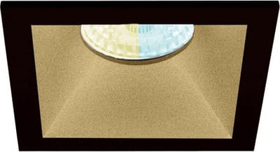 Inbouwspot Andrew met Philips HUE White Ambiance - inbouw spot - Goud / Zwart - vierkant verdiepte spot - Voor binnen / woonkamer / keuken / slaapkamer - IP20 - GU10 - Buitendiameter: 82MM - boorgat: Vierkante uitsparing - min. Inbouwdiepte: 90MM