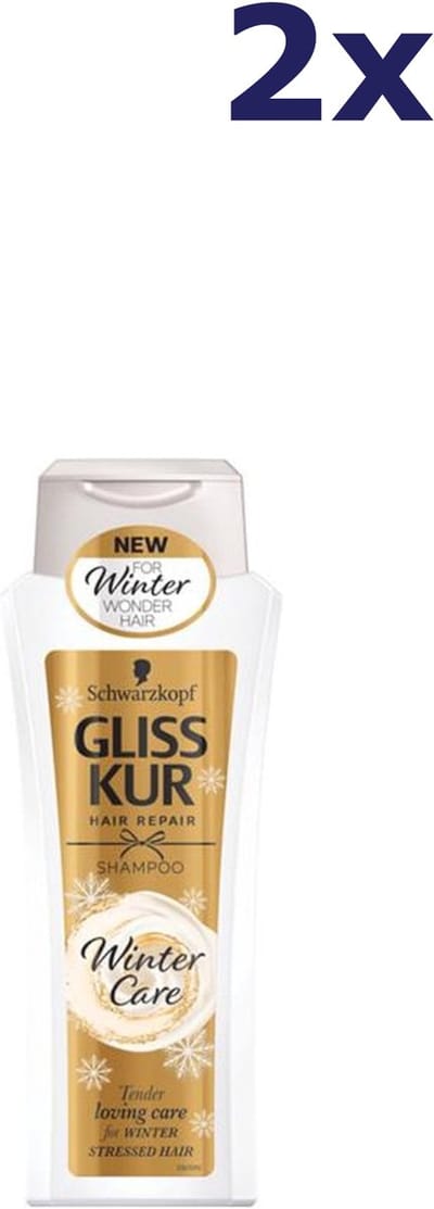 2x Gliss Kur 250ml shampoo winter repair