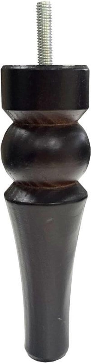 FLE - Meubelpoot bruin rond Ø 4,4 cm en hoogte 15 cm van massief hout (M8)