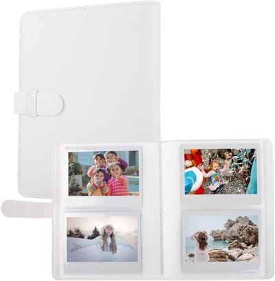 Fotoalbum met 80 Pockets voor Instax Wide Camera's - PU Leer, 5 Inch Films, Lychee Textuur, Horizontale Stijl, Souvenir Collectie
