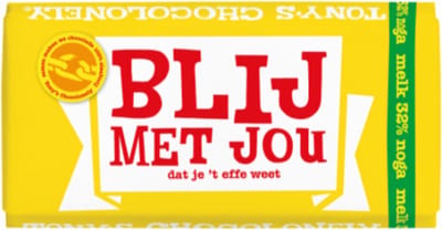 Tony's Chocolonely chocoladereep Melk Noga Liefde - 15 x 180 Gram