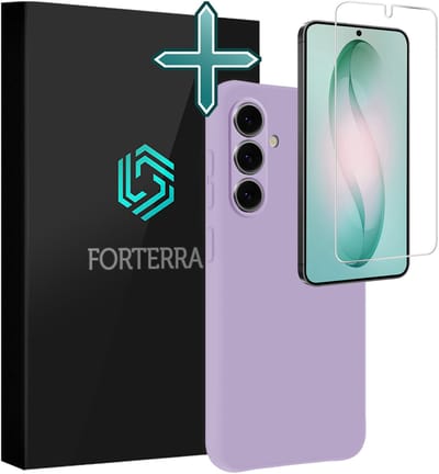 Hoesje Met Screenprotector - Geschikt voor Samsung Galaxy S26 - Sterk & Shockproof - Telefoon Hoes - Back Cover - Siliconen Case - Lila