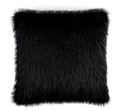 Heckettlane Perle Sierkussen - Fake Fur - 48x48 cm - Zwart