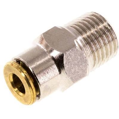 4mm x M 10 x 1 (conical) Messing Insteekfitting Buitendraad Hoge Druk NBR [2 Stuks]