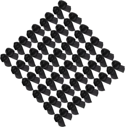 200 Stuks decoratieve accessoires lintje vlinderdas clip lintboog Bows Mini Black