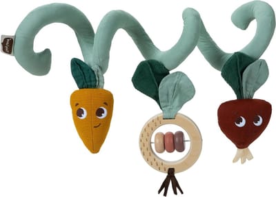 Baby Activiteitsspeelgoed - Wagenspiraal Houten - Ontwikkeling Onderweg - Natuurlijke Materialen - 31 cm - Multicolor