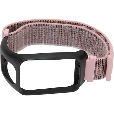 Bracelet de Montre Sport Tressé en Nylon Élastique 2 en 1 Remplacement Accessoire de Bracelet pour TOMTOM Runner3 Sable Rose gray