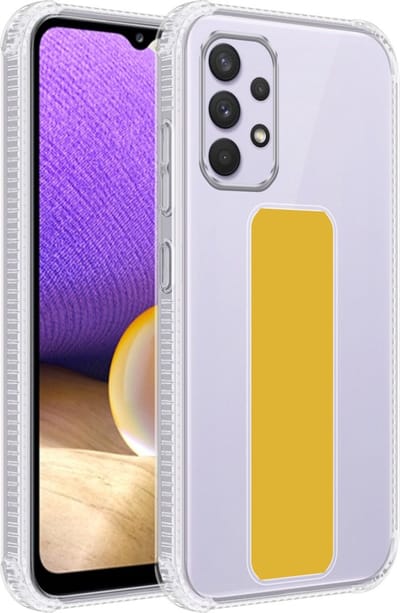 Cadorabo Hoesje geschikt voor Samsung Galaxy A33 5G in GEEL - Beschermhoes gemaakt van flexibel TPU silicone Cover Case met houder en standfunctie