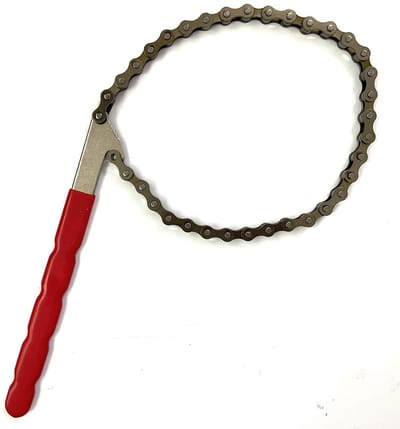 Dailygoods- Kettingmoersleutel Verstelbaar - Oliefilter Verwijderaar - Waterfilter Verwijderaar - Goede Grip - Maximaal Montage Diameter 15 cm - Oliefiltersleutel
