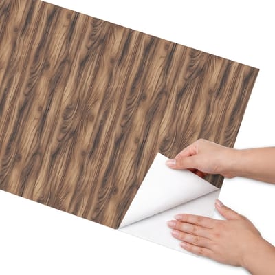 Coloray Meubel Wrap Folie - Bruin Meubelfolie - 50x100 cm - Wrapfolie Keuken Houtstructuur - Decoratiefolie - Rustiek Meubelfolie - Meubel Wrap Folie - Woonkamer decoratie - Texturen
