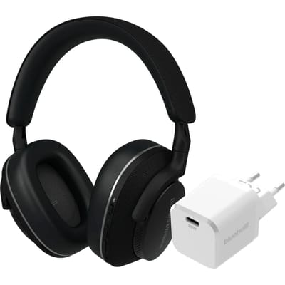 Bowers & Wilkins Px7 S2e Zwart + BlueBuilt Power Delivery Oplader met Usb C Poort 20W Wit