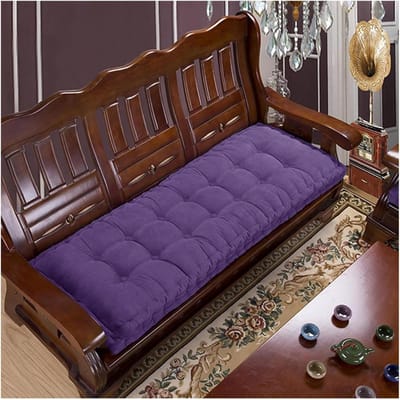 Zitkussen Bank - Tuinkussen Stoelkussen - Comfortabel Zitten - Dikke Zachte Vulling - 165x55cm - Cowboy Blauw