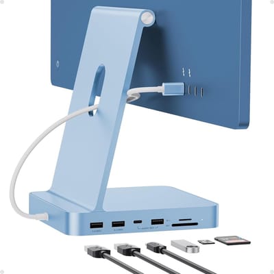 7-in-1 USB-C hub voor iMac met 10 Gbit/s, 3 x USB A, SD/TF-kaartlezer, M.2 SSD ondersteuning
