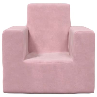 vidaXL - Kinderbank - zacht - pluche - roze