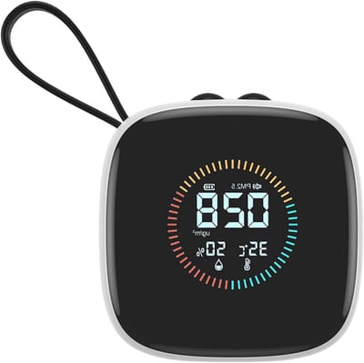 Luchtkwaliteitsmonitor - Luchtmeter Tester - Binnenlucht Monitoren - Realtime Meting - 99 x 69 x 99 cm - Zwart