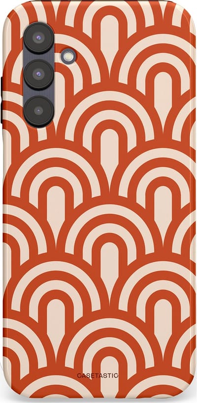 Casetastic hoesje geschikt voor Samsung Galaxy A25 - Dubbellaagse bescherming - Oranje Bogen Parade - Fashion Case - Terracotta Crème