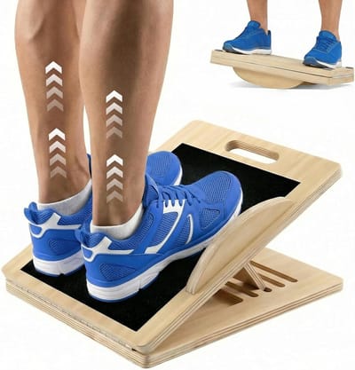 3-in-1 Stretch Board voor Kuittraining, Balans en Flexibiliteit met Draaghandvat en Vouwfunctie, Ideaal voor Kuitrekoefeningen en Balansoefeningen