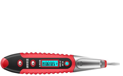 Spanningstester - Circuittestpen - Stroom testen - Geluid en lichtalarm - 12-250 V - Rood