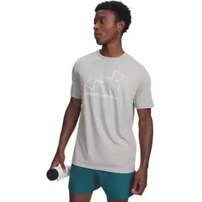 Under Armour UA GL FOUNDATION UPDATE SS-GRY Heren Sportshirt - Grijs - Enamel Blauw - Illusion Groen