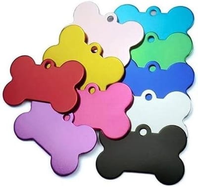 Honden ID-tags - Naamplaatjes Huisdier - Huisdier Identificatie - Gepersonaliseerde Hanger - 100 Stuks - Mix Kleuren