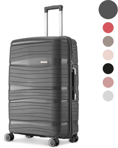 SKYCASES Travel One – 24-inch Medium Reiskoffer – Cijferslot – 41x24x69 cm – 68L – Lichtgewicht, Waterdicht & Duurzaam – Antraciet