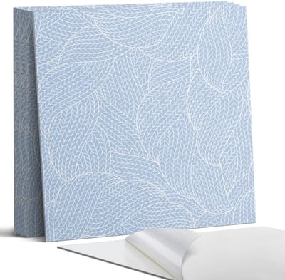 Coloray Wandpanelen Zelfklevend - Bladpatroon in golven Zelfklevende Wandpanelen - 50 cm x 50 cm - Blauw Wandpaneel PVC - 4 stuks - Texturen Wandpanelen Zelfklevend - Wandpanelen Keuken - Wandpaneel Badkamer