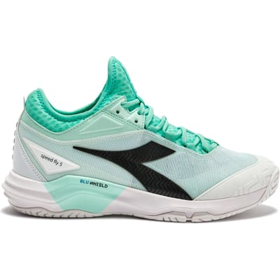 Diadora Speed Blushield Fly 5 Allcourt schoen Dames-turkoois, zwart