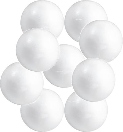 Piepschuim bol/bal - wit - D3 cm - styropor - hobby figuren - DIY - knutselen - basis materiaal