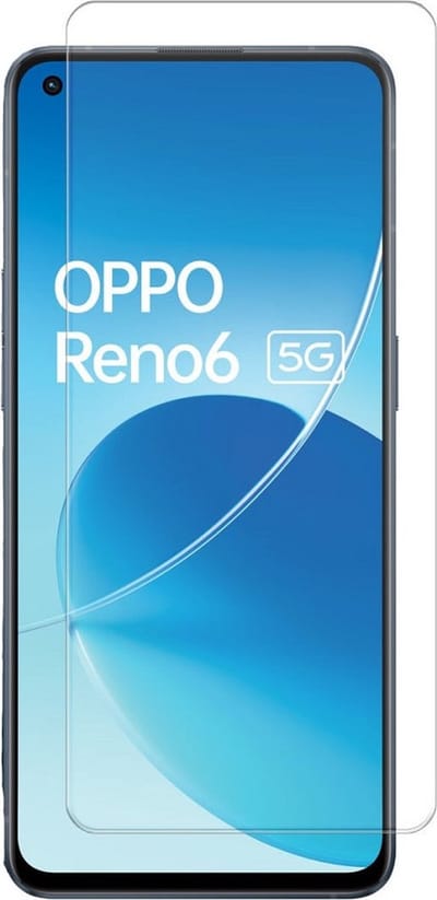LuxeBass Tempered screenprotector geschikt voor Oppo Reno 6 Pro - Transparant - Gehard glas - scherm beschermer - beeldscherm - scherm - tempered glas
