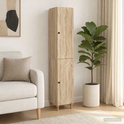 vidaXL - Kast - Set - 2 - st - Sonoma - Eiken - Bewerkt - hout