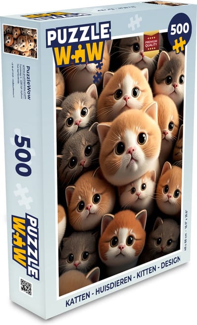 Puzzel Katten - Huisdieren - Kitten - Design - Jongens - Meisjes - Legpuzzel - Puzzel 500 stukjes