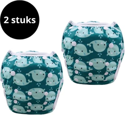 Zoettt Zwemluier walvissen print - 2-pack - 5-15 kg