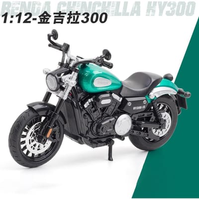 1:12 Benda Chinchilla Hy300 Alliage Modèle de Moto Moulé sous Pression Métal Jouet Simulation Modèle de Véhicule Classique Son Lumière Collection