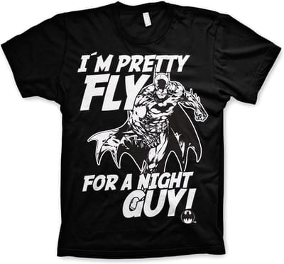 Batman I'm Pretty Fly For A Night Guy T-shirt Zwart