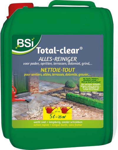 BSI - Total Clear Allesreiniger Pad & Terras - Tegen zwarte aanslag, olie en vet - 5 L voor 50 m²