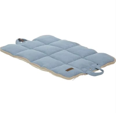 Animal boulevard - reismat/benchmat voor honden XS Sunset - lichtblauw - 50 x 75 cm - machinewasbaar - textiel + pluche zijde - comfortabel
