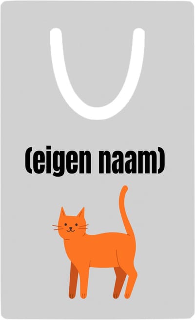 Hacebo® - kat met eigen naam metalen boekenlegger - Katten - katten liefhebbers - iemand die houdt van katten - verjaardag - cadeau - kado Bladwijzer boekenleggers - 7.6 cm x 5cm