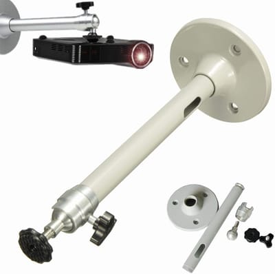 Projector Beugel - Plafondhouder Beamer - Home Cinema - 360 Graden Draaibaar - 22 cm Lengte - Zilver