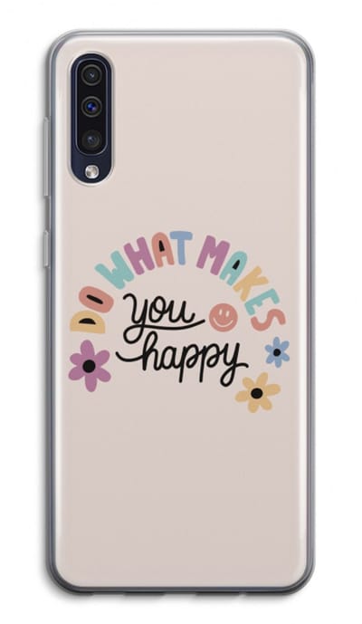 Case Company® - Hoesje geschikt voor Samsung Galaxy A50 hoesje - Happy days - Soft Cover Telefoonhoesje - Bescherming aan alle Kanten en Schermrand